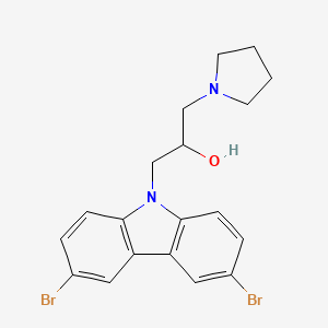 1-(3,6-Dibromo-carbazol-9-YL)-3-pyrrolidin-1-YL-propan-2-OL