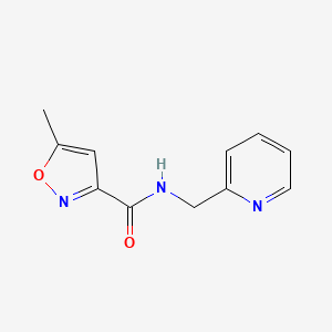 molecular formula C11H11N3O2 B1620876 5-methyl-N-(pyridin-2-ylmethyl)-1,2-oxazole-3-carboxamide CAS No. 830343-83-4