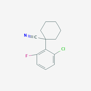molecular formula C13H13ClFN B1620879 1-(2-Chloro-6-fluorophenyl)cyclohexanecarbonitrile CAS No. 214262-95-0