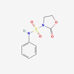 molecular formula C9H10N2O4S B1620882 3-Oxazolidinesulfonamide, 2-oxo-N-phenyl- CAS No. 87708-16-5