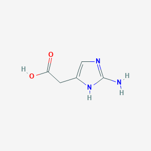 molecular formula C5H7N3O2 B1620885 2-(2-amino-1H-imidazol-5-yl)acetic acid CAS No. 73086-08-5
