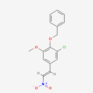 molecular formula C16H14ClNO4 B1620886 2-(3-Chloro-4-benzyloxy-5-methoxyphenyl)nitroethene CAS No. 871126-34-0