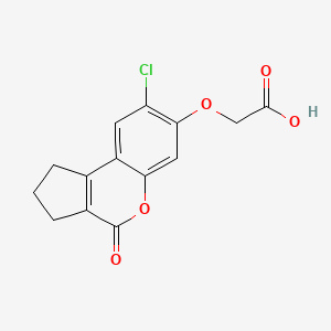 molecular formula C14H11ClO5 B1620896 [(8-Chloro-4-oxo-1,2,3,4-tetrahydrocyclopenta[c]chromen-7-yl)oxy]acetic acid CAS No. 326102-27-6