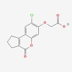 [(8-Chloro-4-oxo-1,2,3,4-tetrahydrocyclopenta[c]chromen-7-yl)oxy]acetic acid