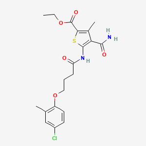 Ethyl 4-carbamoyl-5-[4-(4-chloro-2-methylphenoxy)butanoylamino]-3-methylthiophene-2-carboxylate