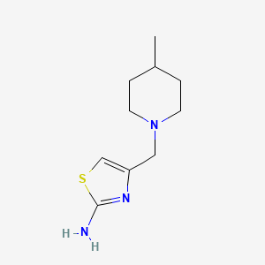 molecular formula C10H17N3S B1620906 4-[(4-Methylpiperidin-1-yl)methyl]-1,3-thiazol-2-amine CAS No. 792954-13-3