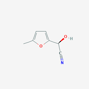 molecular formula C7H7NO2 B162091 (S)-Hydroxy(5-methyl-2-furyl)acetonitrile CAS No. 136521-57-8