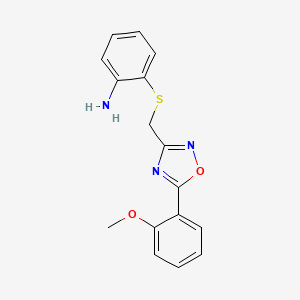 2-({[5-(2-Methoxyphenyl)-1,2,4-oxadiazol-3-yl]methyl}thio)aniline