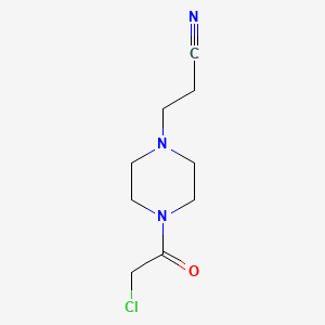 molecular formula C9H14ClN3O B1620933 3-(4-(2-Chloroacetyl)piperazin-1-yl)propanenitrile CAS No. 713522-46-4