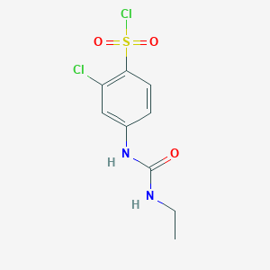 2-Chloro-4-(3-ethylureido)benzenesulfonyl chloride