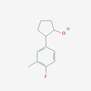 molecular formula C12H15FO B1620937 2-(4-Fluoro-3-methylphenyl)cyclopentan-1-ol CAS No. 835912-96-4