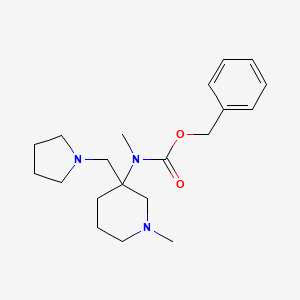 molecular formula C20H31N3O2 B1620940 Methyl-(1-methyl-3-pyrrolidin-1-ylmethyl-piperidin-3-YL)-carbamic acid benzyl ester CAS No. 672310-26-8
