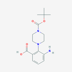 3-amino-2-[4-[(2-methylpropan-2-yl)oxycarbonyl]piperazin-1-yl]benzoic Acid