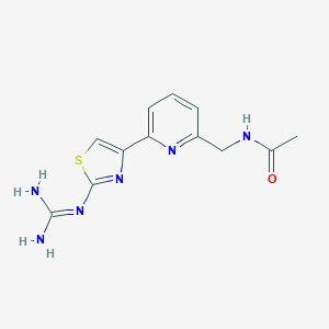molecular formula C12H14N6OS B162096 4-(6-(Acetamidomethyl)pyridin-2-yl)-2-guanidinothiazole CAS No. 135450-94-1