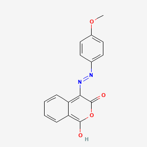 1H-2-benzopyran-1,3,4-trione 4-[N-(4-methoxyphenyl)hydrazone]
