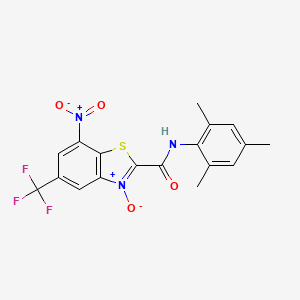 2-[(Mesitylamino)carbonyl]-7-nitro-5-(trifluoromethyl)-1,3-benzothiazol-3-ium-3-olate