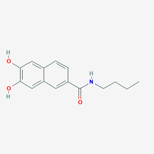 molecular formula C15H17NO3 B162098 N-Butyl-6,7-dihydroxynaphthalene-2-carboxamide CAS No. 136944-48-4