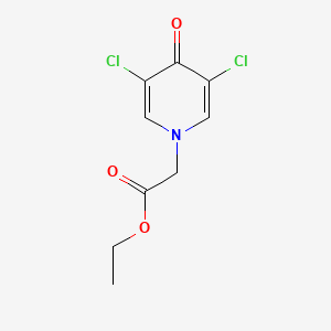 molecular formula C9H9Cl2NO3 B1620986 Ethyl 2-(3,5-dichloro-4-oxo-1,4-dihydropyridin-1-yl)acetate CAS No. 70149-51-8