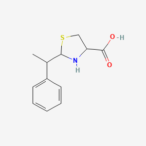 molecular formula C12H15NO2S B1620991 2-(1-Phenyl-ethyl)-thiazolidine-4-carboxylic acid CAS No. 83690-82-8