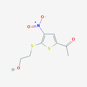 1-{5-[(2-Hydroxyethyl)thio]-4-nitro-2-thienyl}ethan-1-one