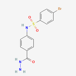 4-bromo-N-[4-(hydrazinecarbonyl)phenyl]benzene-1-sulfonamide
