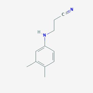 molecular formula C11H14N2 B1621026 3-[(3,4-Dimethylphenyl)amino]propanenitrile CAS No. 36034-61-4