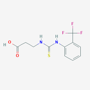 molecular formula C11H11F3N2O2S B1621029 3-({[2-(Trifluoromethyl)anilino]carbothioyl}amino)propanoic acid CAS No. 519056-57-6