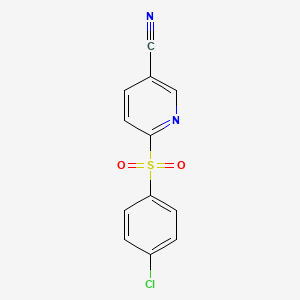molecular formula C12H7ClN2O2S B1621033 2-(4-Chlorobenzenesulphonyl)pyridine-5-carbonitrile CAS No. 259683-30-2