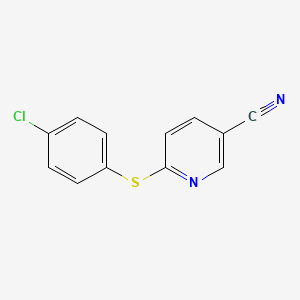 molecular formula C12H7ClN2S B1621034 2-(4-Chlorophenylthio)pyridine-5-carbonitrile CAS No. 259683-22-2