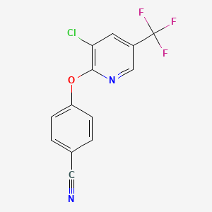 4-{[3-Chloro-5-(trifluoromethyl)-2-pyridinyl]-oxy}benzenecarbonitrile