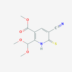 Methyl 5-cyano-2-(dimethoxymethyl)-6-mercaptonicotinate