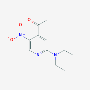 molecular formula C11H15N3O3 B1621054 1-[2-(Diethylamino)-5-nitro-4-pyridinyl]-ethanone CAS No. 357608-96-9