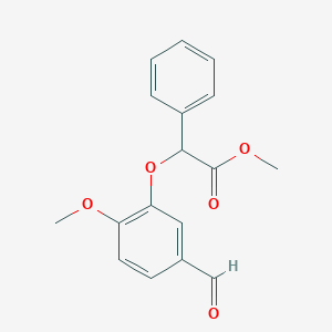 Methyl 2-(5-formyl-2-methoxyphenoxy)-2-phenylacetate
