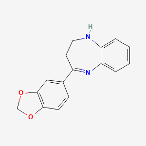 molecular formula C16H14N2O2 B1621072 4-Benzo[1,3]dioxol-5-yl-2,3-dihydro-1H-benzo[b][1,4]diazepine CAS No. 904815-46-9