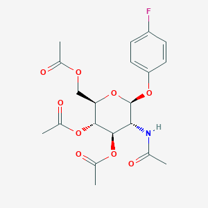 molecular formula C20H24FNO9 B162108 4-Fluorophenyl 2-acetamido-3,4,6-tri-O-acetyl-2-deoxy-B-D-glucopyranoside CAS No. 135608-45-6