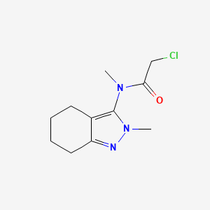 molecular formula C11H16ClN3O B1621081 N1-methyl-N1-(2-methyl-4,5,6,7-tetrahydro-2H-indazol-3-yl)-2-chloroacetamide CAS No. 246020-77-9
