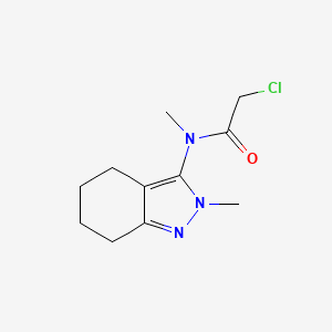 molecular formula C11H16ClN3O B1621081 2-chloro-N-methyl-N-(2-methyl-4,5,6,7-tetrahydroindazol-3-yl)acetamide CAS No. 246020-77-9