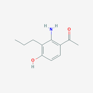 molecular formula C11H15NO2 B1621083 1-(2-Amino-4-hydroxy-3-propylphenyl)ethan-1-one CAS No. 87472-78-4
