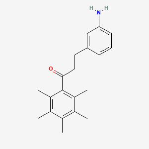 3-(3-Aminophenyl)-1-(2,3,4,5,6-pentamethylphenyl)propan-1-one