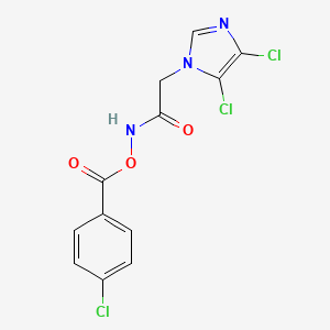 molecular formula C12H8Cl3N3O3 B1621094 N-[(4-chlorobenzoyl)oxy]-2-(4,5-dichloro-1H-imidazol-1-yl)acetamide CAS No. 649663-26-3