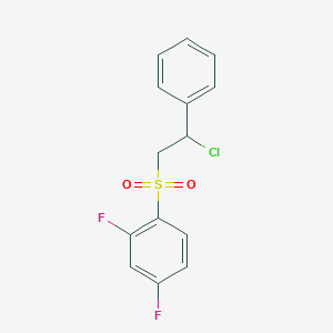 1-(2-Chloro-2-phenylethyl)sulfonyl-2,4-difluorobenzene