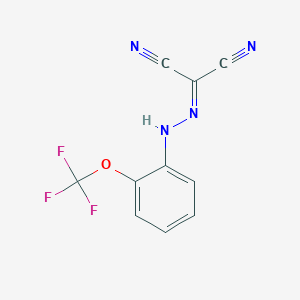 molecular formula C10H5F3N4O B1621102 2-[2-[2-(Trifluoromethoxy)phenyl]hydrazono]malononitrile CAS No. 7059-93-0