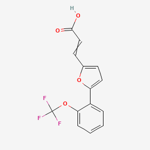 molecular formula C14H9F3O4 B1621103 3-[5-[2-(Trifluoromethoxy)phenyl]furan-2-yl]prop-2-enoic acid CAS No. 259196-57-1