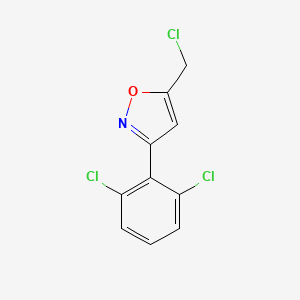 molecular formula C10H6Cl3NO B1621106 5-(Chloromethyl)-3-(2,6-dichlorophenyl)isoxazole CAS No. 31007-74-6