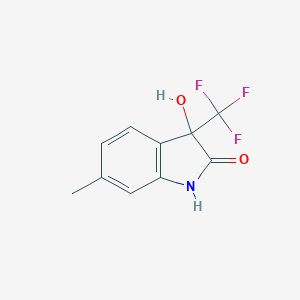 molecular formula C10H8F3NO2 B162111 3-Hydroxy-2-oxo-3-trifluoromethyl-6-methylindoline CAS No. 128350-88-9