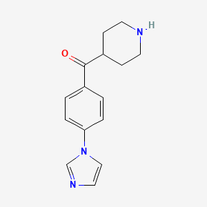 molecular formula C15H17N3O B1621111 (4-Imidazol-1-yl-phenyl)-piperidin-4-yl-methanone CAS No. 845885-89-4