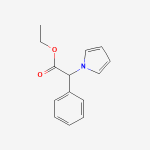 molecular formula C14H15NO2 B1621120 Ethyl 2-phenyl-2-(1H-pyrrol-1-YL)acetate CAS No. 78177-22-7
