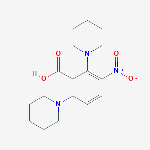 molecular formula C17H23N3O4 B1621127 3-Nitro-2,6-dipiperidinobenzoic acid CAS No. 657350-42-0