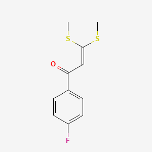 molecular formula C11H11FOS2 B1621128 1-(4-Fluorophenyl)-3,3-bis(methylsulfanyl)prop-2-en-1-one CAS No. 80967-34-6