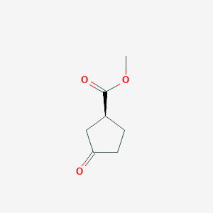 molecular formula C7H10O3 B162113 甲基(1S)-3-氧代环戊烷-1-羧酸酯 CAS No. 132076-32-5